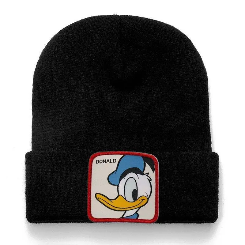 Novo mickey minnie chapéu de malha dos desenhos animados disney novo pato donald margarida criativo outono e inverno animação kawaii chapéu de inverno quente