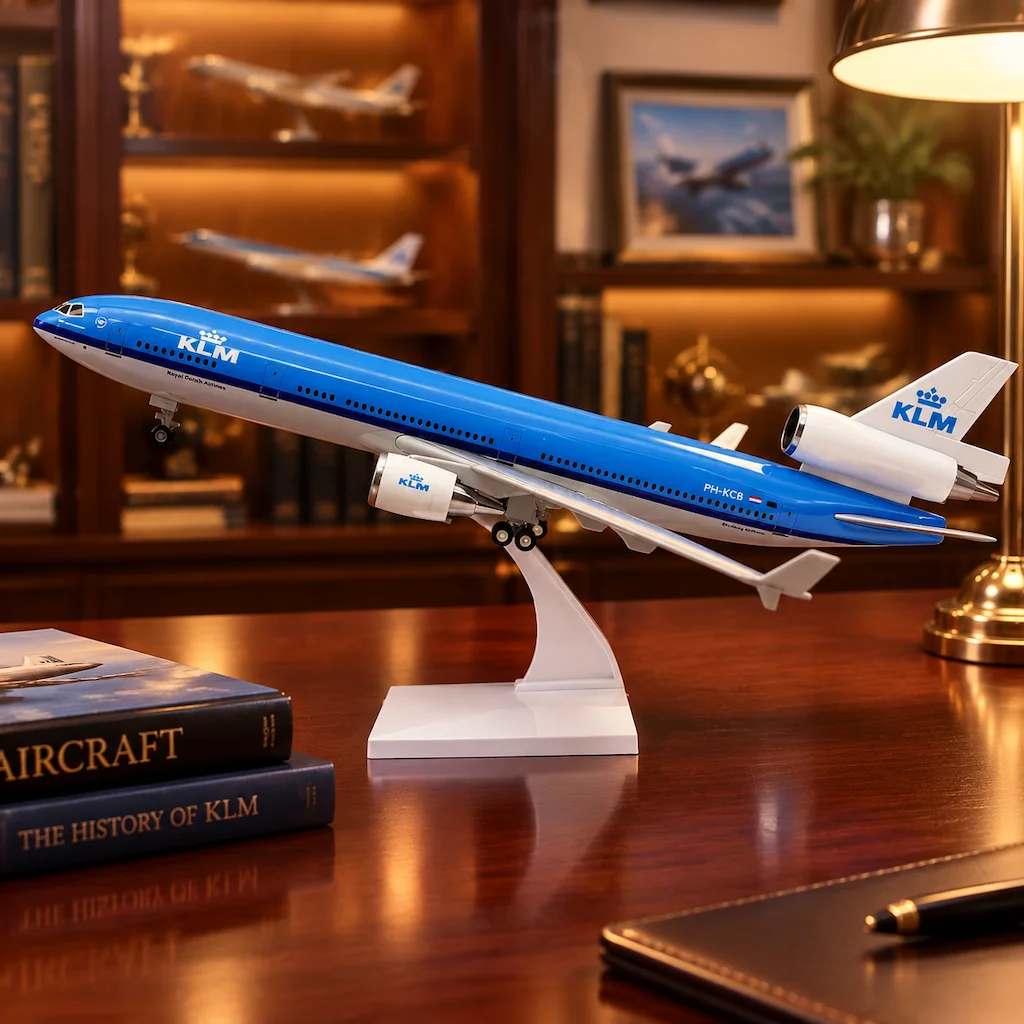 30cm Md-11 Airplane Models Resin Scale Plane With Wheels Hobby Gift Collectible Aircraft Aviation Enthusiast Gift