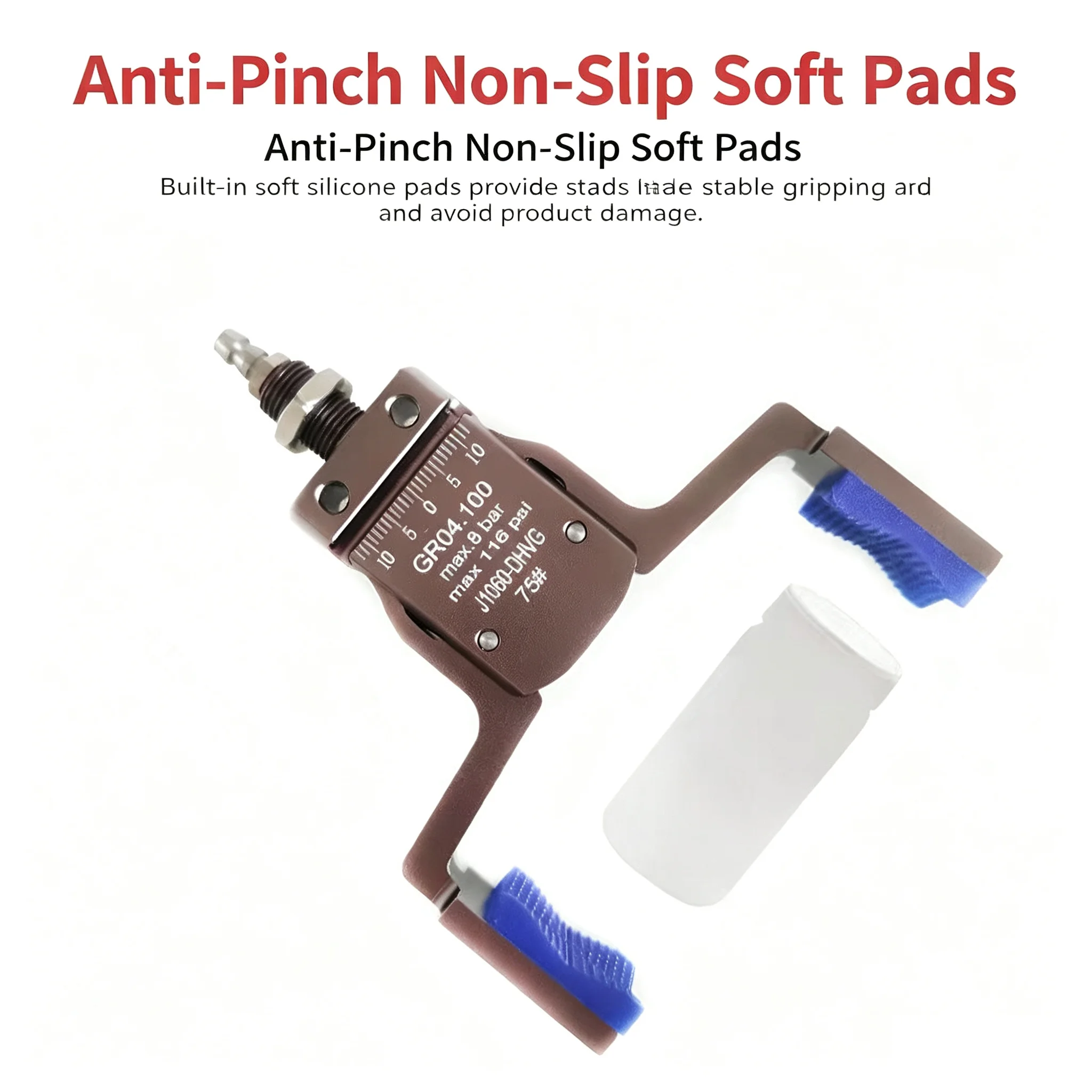Widening Antiskid for Injection Molding Product Clamping Pneumatic Gripper Manipulator Fixture Adjustable Magnetic Induction