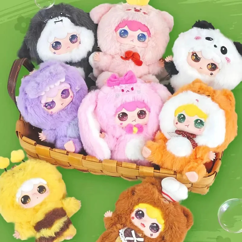 

Baby Three Kimipapa Animal Series Blind Box Cute Animal Element Vinyl Plush Doll Exquisite Bag Pendant Christmas Present Toy