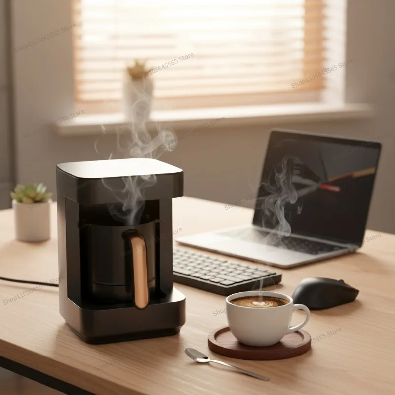 For electric hot coffee maker, digital display heating coffee maker with stirrer, milk tea pot, brewing teapot, coffee maker