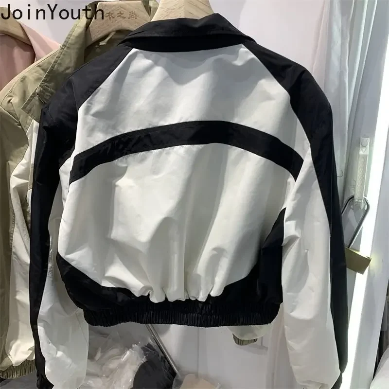 Jackets for Women Stand Neck Long Sleeve Outwear Crop Tops 2023 Ropa Mujer Streetwear Fashion Casual Korean Clothing Y2k Coat