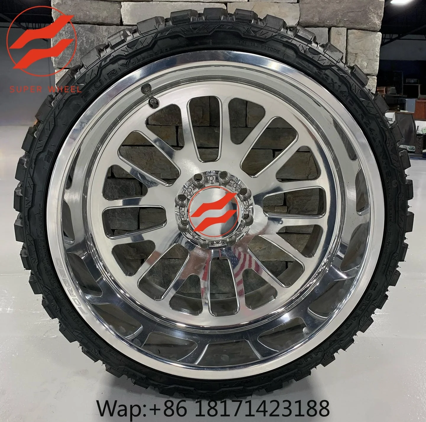 【Hot】 Savage Single Aluminum Alloy Truck Wheels 22x12 24x14 26x16 Polished Forged Customized 6x139.7 8x170 Car Pickup SUV