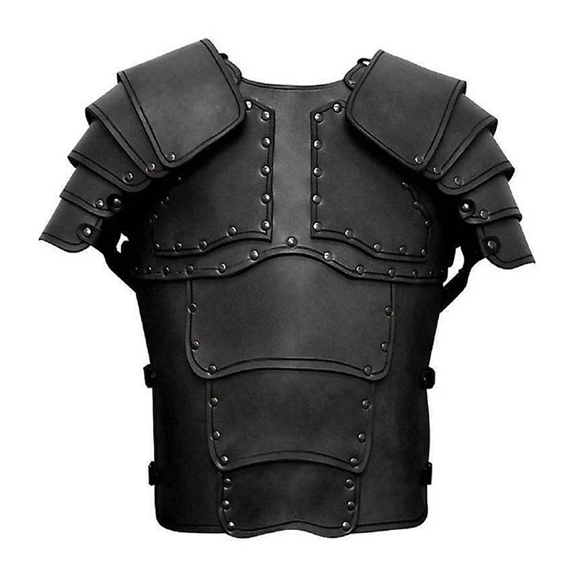 Medieval Leather Body Chest Guard Armor Viking Knight Pirate Gladiator Cosplay Costume Halloween LARP Cuirass Breastplate Coat