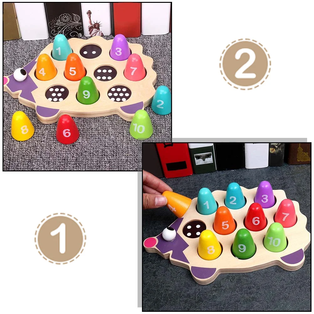 1 conjunto de números de madeira correspondência brinquedo educativo cor cognitiva bebê criança montessori aprendizagem jogo cedo