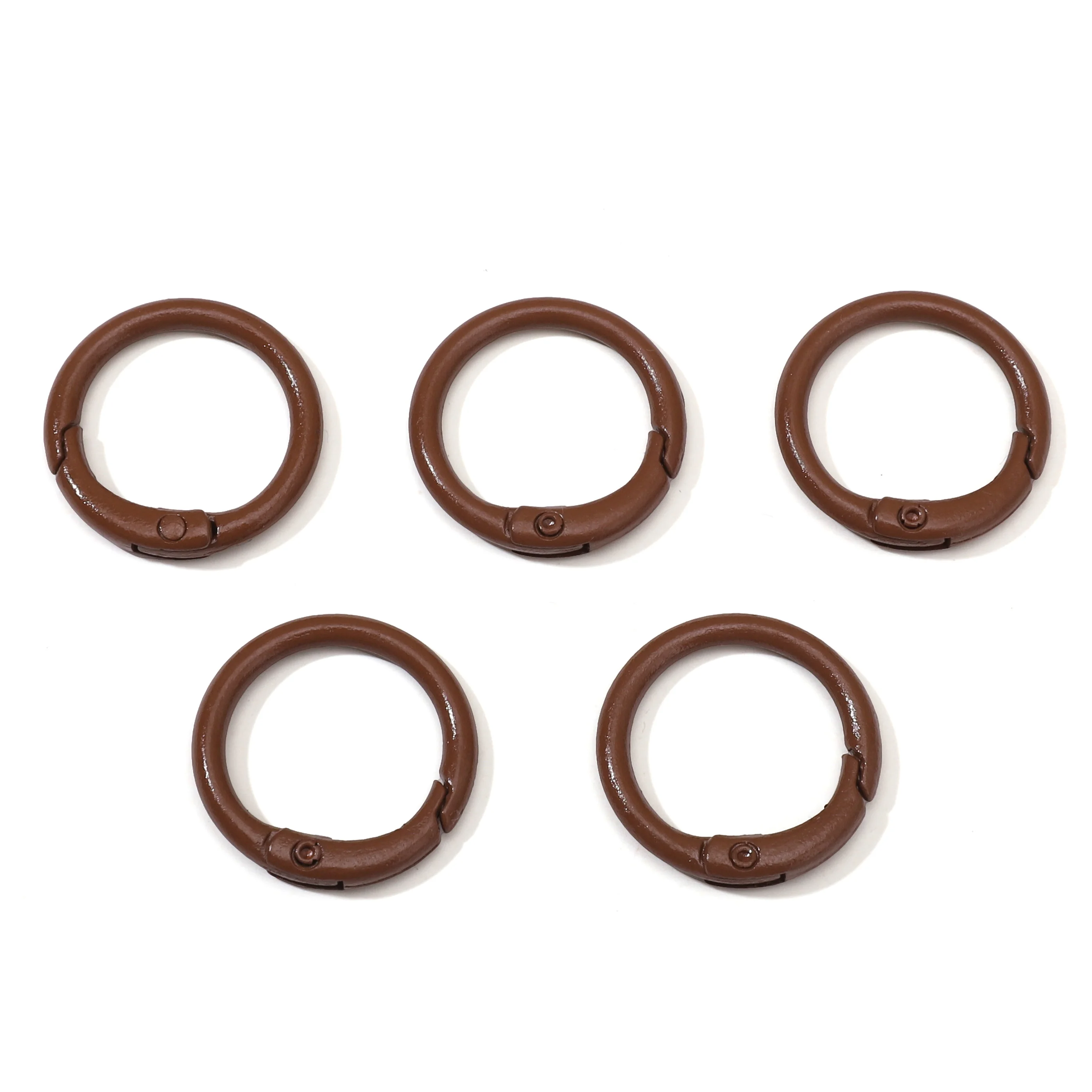 5Pcs Colorful Alloy O Ring Keychain