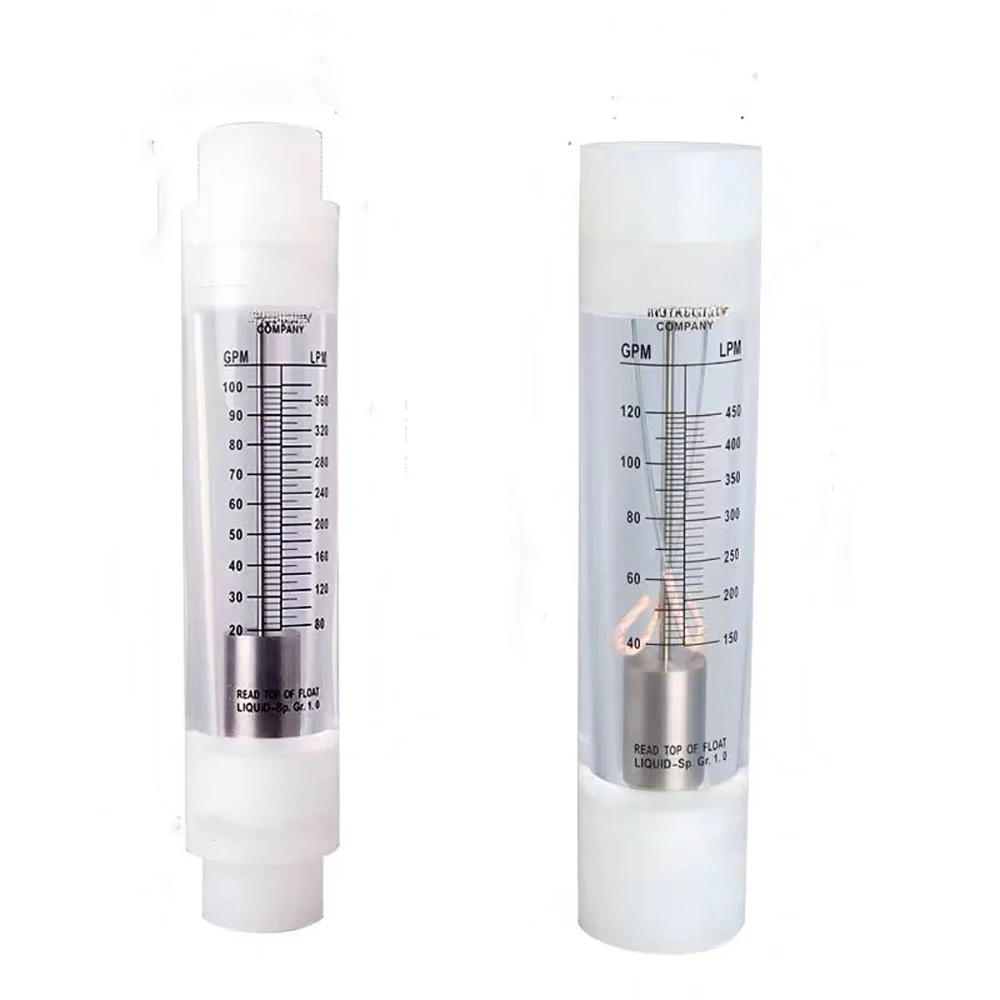 LZM-50G Acrylic Flow Meter Rotameter Pipeline Water Liquid Flow Meter Transparent Float Flow Meter for Water Treatment