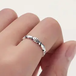 Small Fish Open Rings Korean Fashion Connection Ring to Send Girlfriend Cute Gift or Send Friends Party Jewelry Accessories