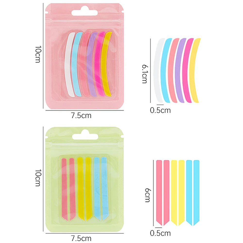 3 Pairs Lash Lift Pads Covers Tool Silicone Tape Eyelash Lift Rods Shields Lifting Eyelashes Curlers Roller Stripes Makeup Tools