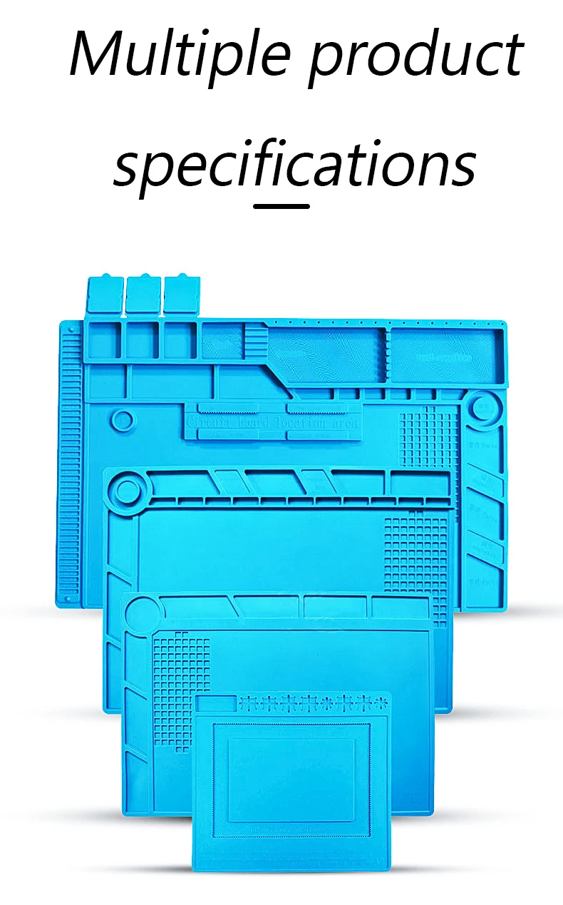 Lötstation-Matte Silikon-Arbeitsmatte Hitzebeständig 932 ° F Antistatische Magnetmatte für Elektronik, Handy, Laptop und Uhrenreparatur – Detail 3