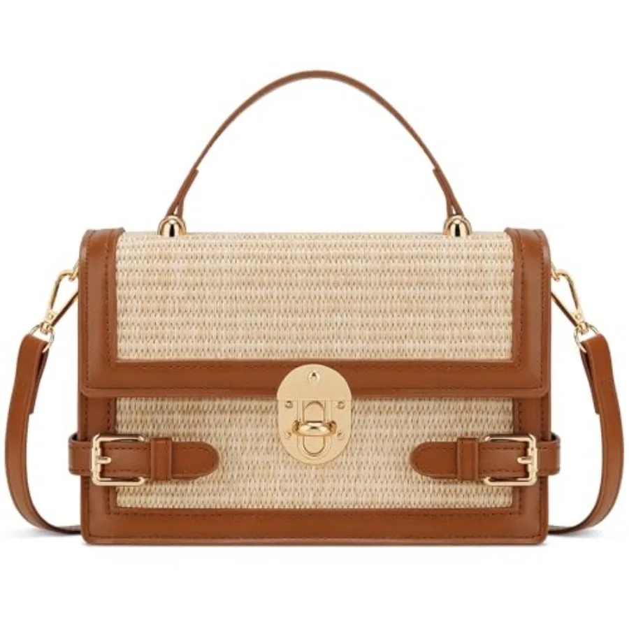 

Straw Purses for Women Summer Beach Shoulder Purse and Clutch Handbag, Woven Crossbody Bags for Women