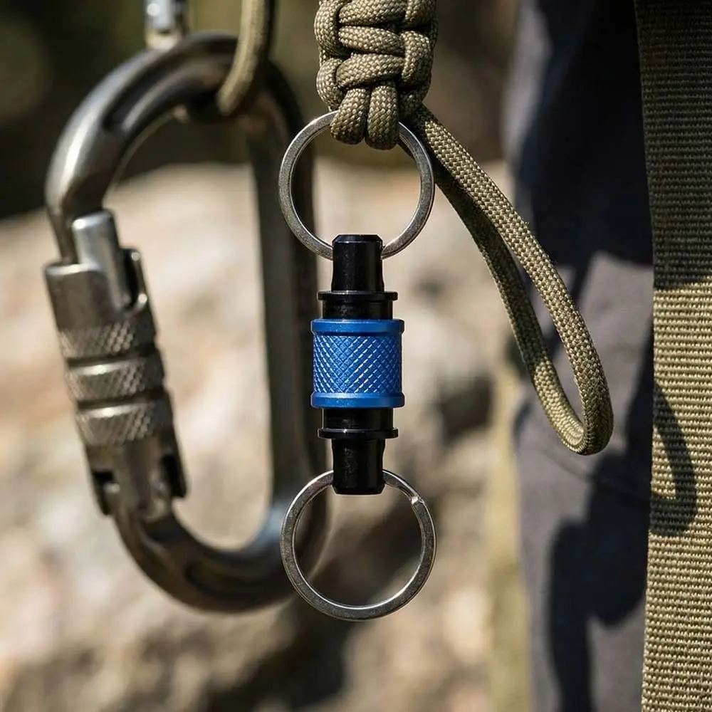 

360 Degree Rotation Quick Release Keychain Fast Release Mechanism Aluminum Alloy Quick Pull Keyring Rustproof Craft