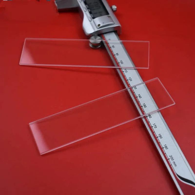 Spot lembar kuarsa persegi 114*30*2Mm, transmisi tinggi, lembar kimia, lembar jendela, lembar kaca tahan suhu tinggi