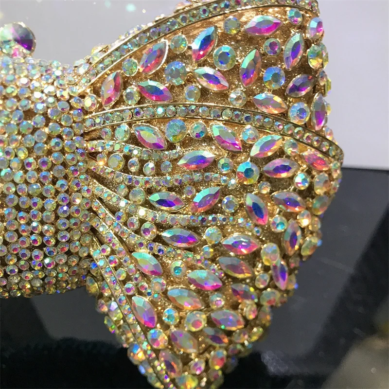 New Bowknot Rhinestone Diamond Clutch Bag,2026 Europe and America Luxury Women Evening Clutches Bags Wedding Party Bag