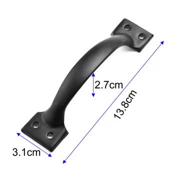 가구 문짝 당김 손잡이, 간단한 문짝 손잡이, DIY 골동품, 소박한 스타일, 캐스트 다리미 찬장 서랍 옷장, 장착 나사 포함 