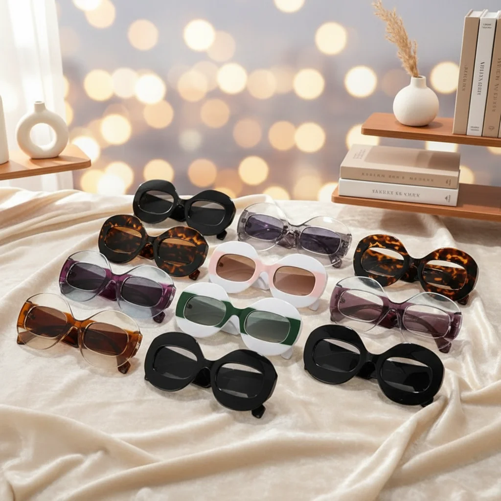 Women'S Fashion Glasses With Clear Lenses - 새로운 PC 선글라스 고글 그라디언트 렌즈