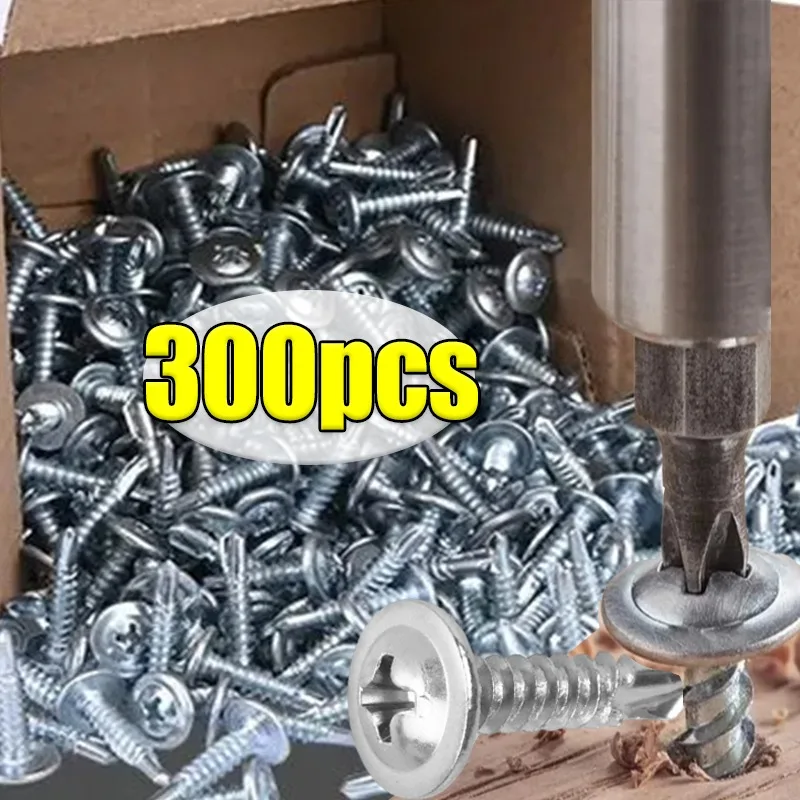 

Stainless Steel Self-tapping Screw Metal Round Washer Drilling Cross Screw Flat Head Phillip Self Drilling Screw Wooden Fastener