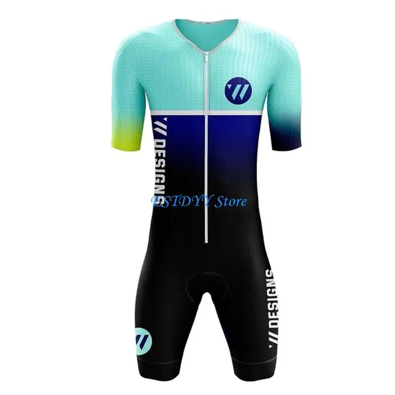 

G6DE Fashionable Men's Triathlons Suit Cycling Jerseys Men Ciclismo Jumpsuit for Endurances Competitions