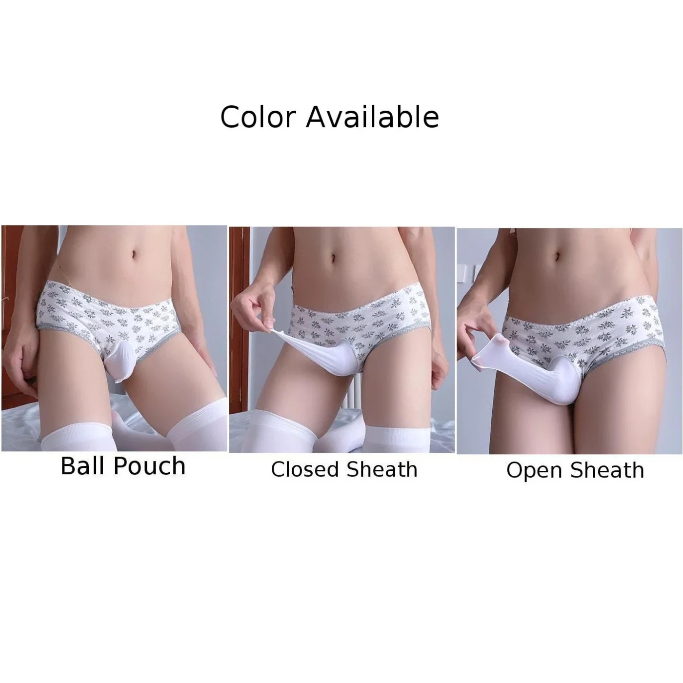 Print Sissy Pouch Panties Sexy Low Rise Cotton Briefs Gay Knickers Crossdress Lingerie Soft Comfort Women Underwear for Men