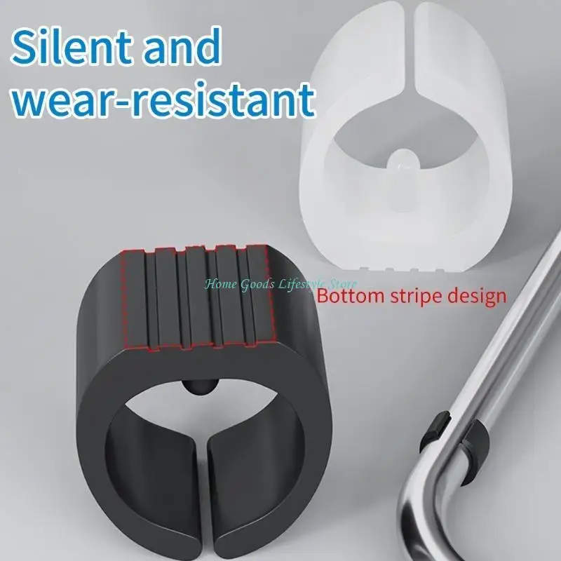 40Pcs NonSlip Tubing Caps Cover Floor Protectors Plastic Chair Foot Floor Glides Chair Feet Wrap Pad Enduring