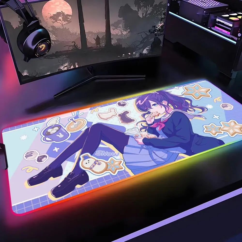 

Project Sekai Birthday Card Mouse Pad Gamer Rgb Desk Mat Back Light Led Mousepad Setup Gaming Deskmat Big Mousepad Backlight