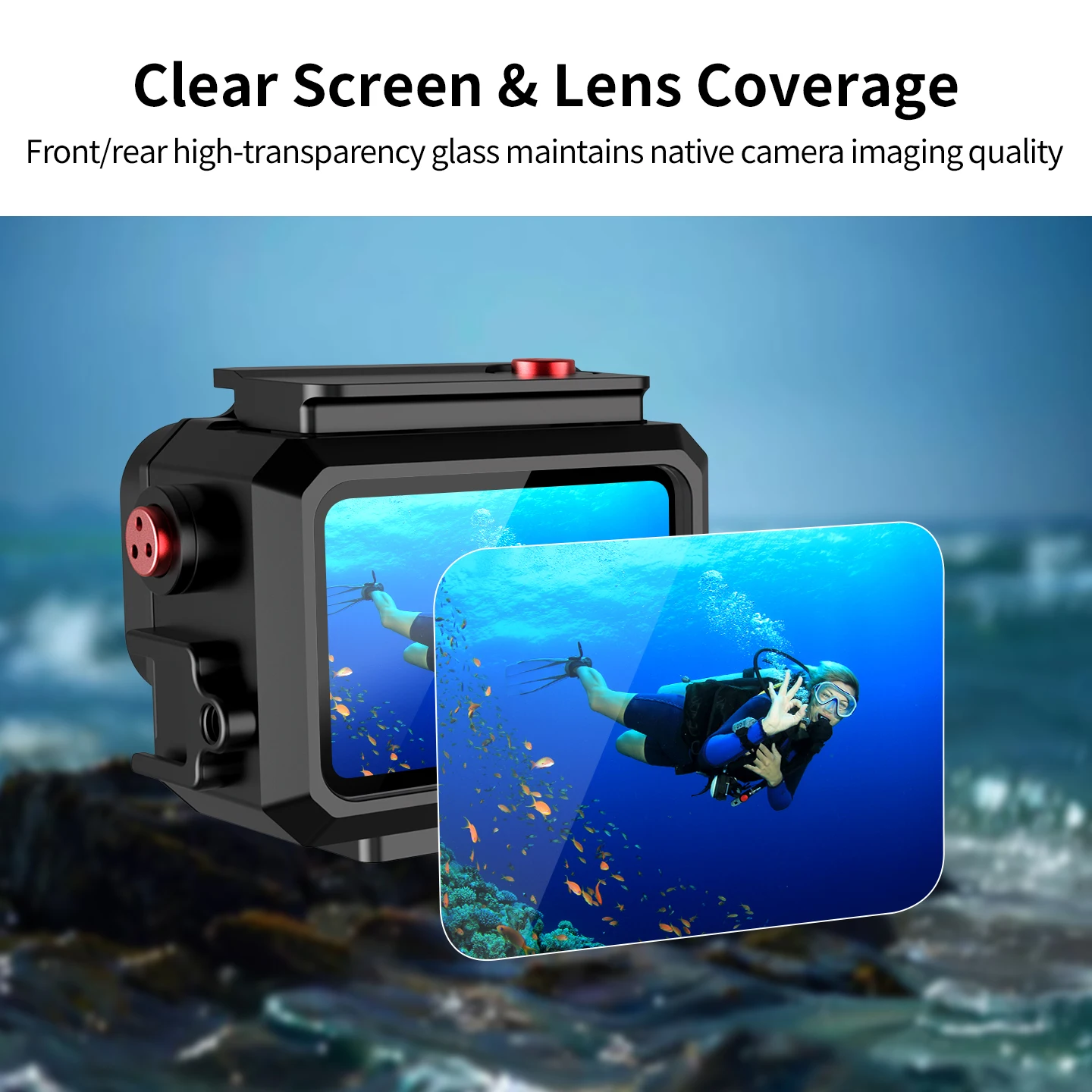 

Для Insta360 Ace Pro 2/Pro 80M Водонепроницаемый чехол для дайвинга Защитная клетка Рамка Корпус Алюминиевый корпус 1/4 "Крепление расширения холодного башмака