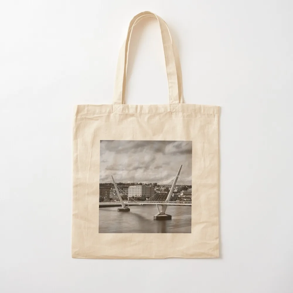 

Peace Bridge Tote Bag tote bags aesthetic shopping bags foldable shopping bag logo large size bags Canvas Tote Bag