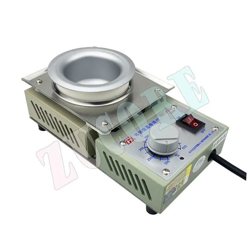 

Yellow tin small pot molten tin furnace desktop adjustable constant temperature high power solder pot dip welding machine