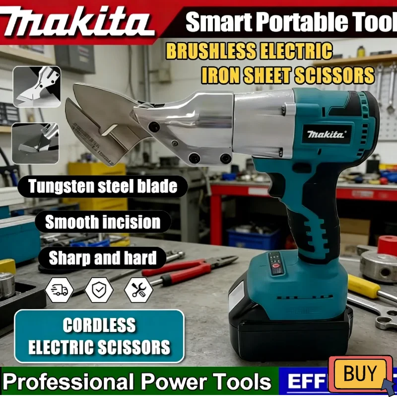

Аккумуляторные бесщеточные ножницы Makita 18В для резки металла, профессиональный инструмент для листового металла, электроинструмент
