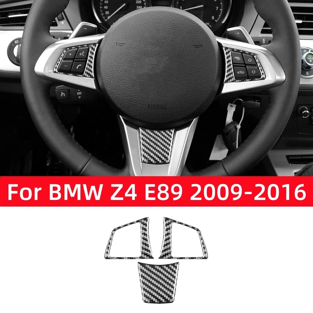 

Аксессуары для BMW Z4 СЕРИИ E89 2009-2016, внутренняя отделка автомобильной панели рулевого колеса из углеродного волокна, декоративные наклейки