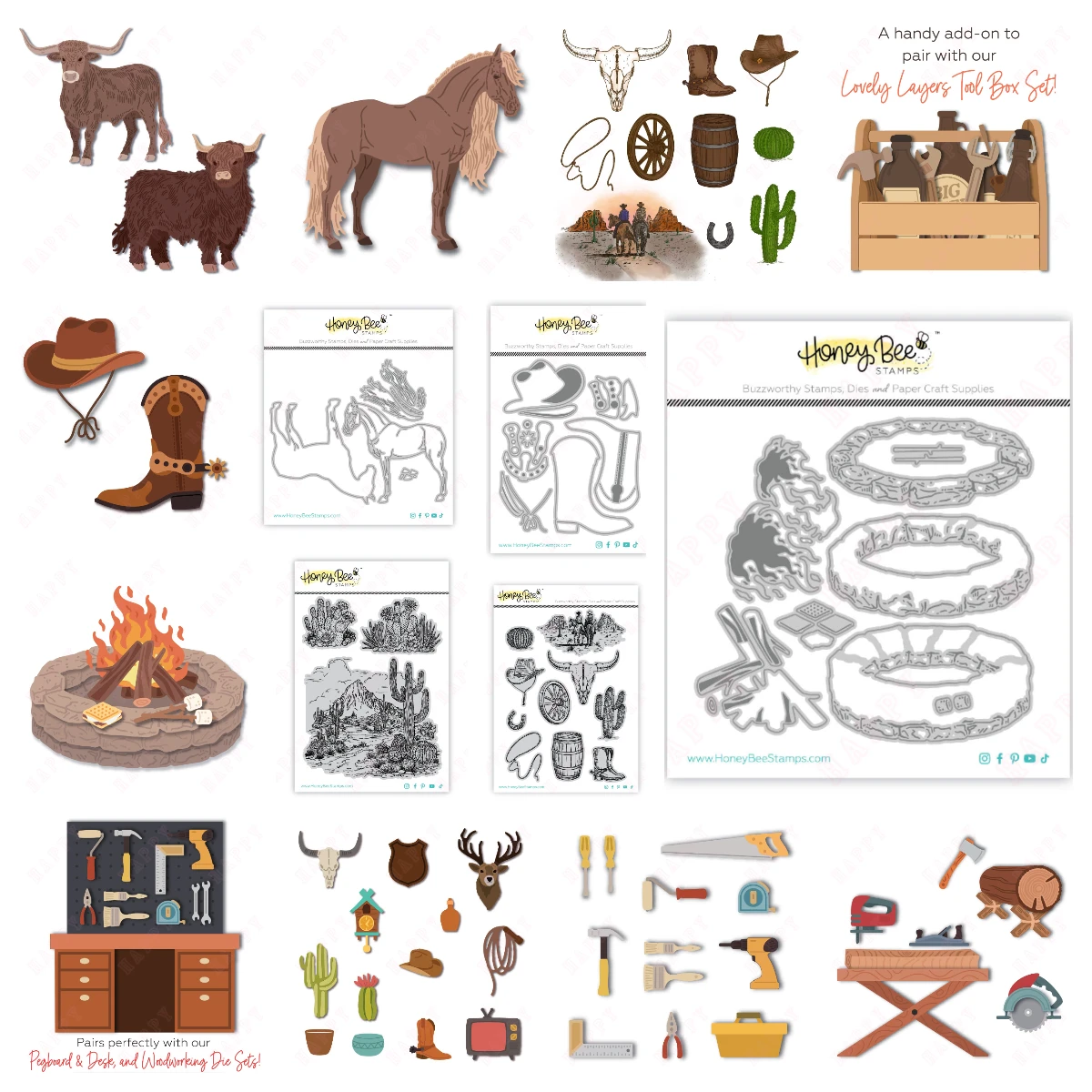 Western Wear Metall-Stanzformen und Stempel für Feuerstellen-Schablonen, Scrapbooking, DIY-Karten-Dekoration, Basteln, Prägung, Neu 2025