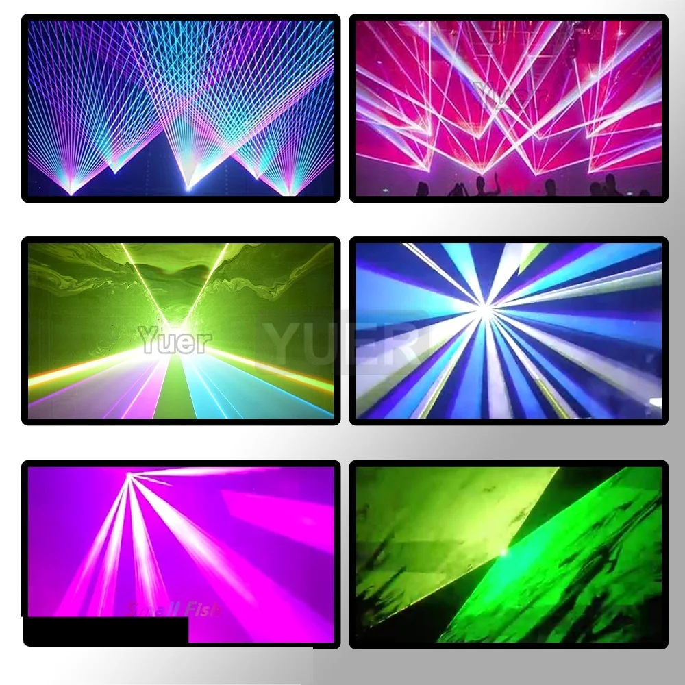 NOWOŚĆ 8W RGB Laser Light Stage Animation Scanner Dj Laser Light With ILDA RJ45 DMX Animation Laser Light Beam Disco for Party Show