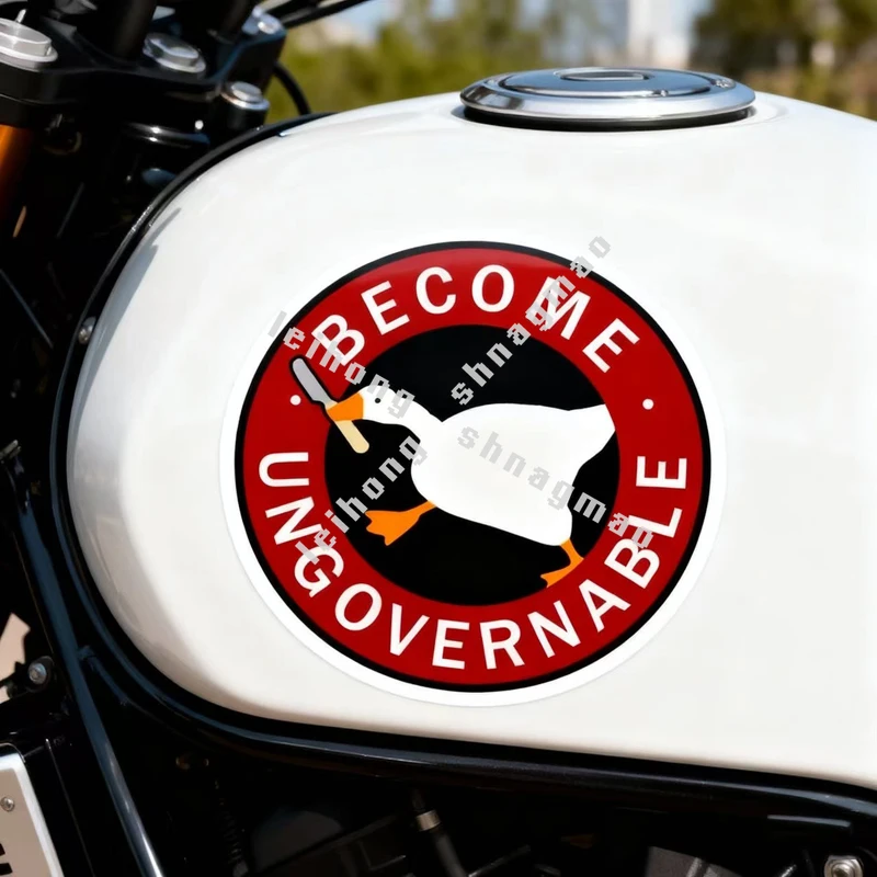 Funny Become Ungovernable Goose Car Stickers Decorate Walls Car Bumpers Notebook Vinyl Stickers Waterproof Sunscreen