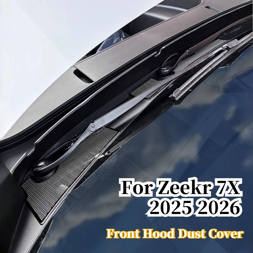 

For Zeekr 7X 2025 2026 Stainless Steel Front Hood Dust Cover Engine Compartment Air Conditioning Intake Outlet Protective Cover