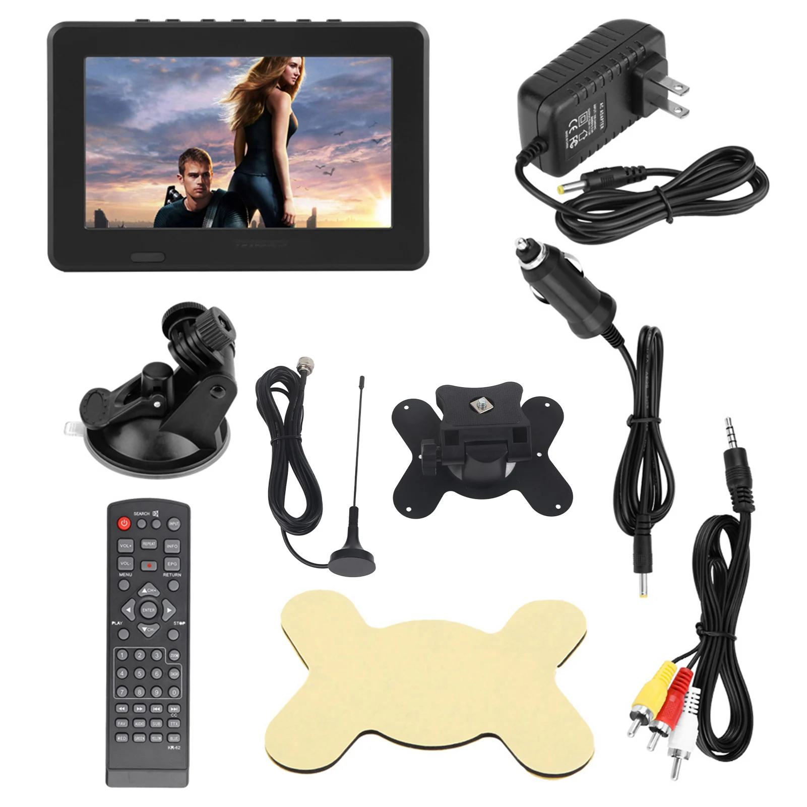 Portable LEADSTAR ATSC Car Digital TV FM Radio 7/10in 1080P Stereo High Sensitivity High Clear Display Digital Mini Television