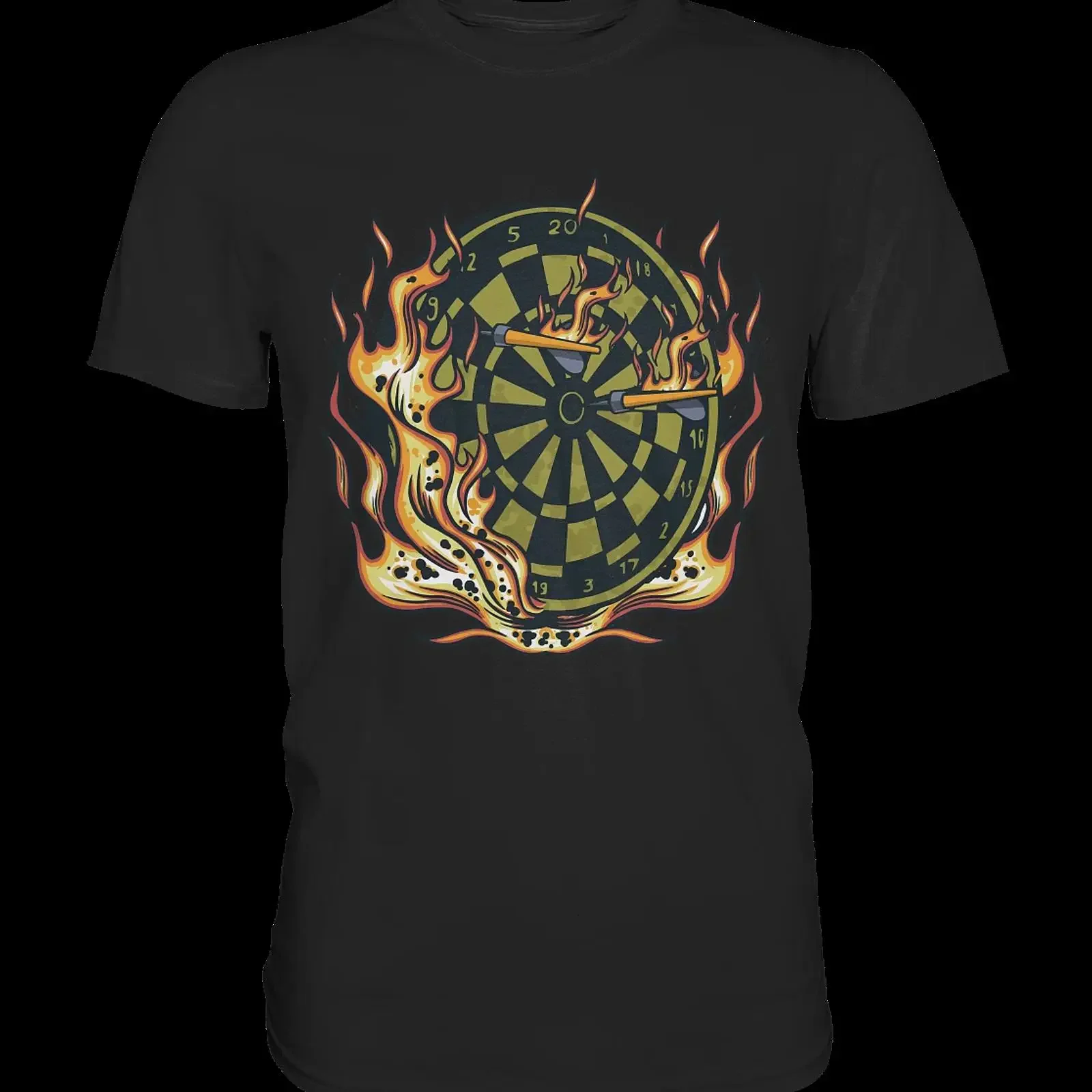 Flamming Darts T Shirt Dartboard Dartpfeil amp Dartsports Dartliebhaber Geschenk vintage Washed Breathable Stretched graphic