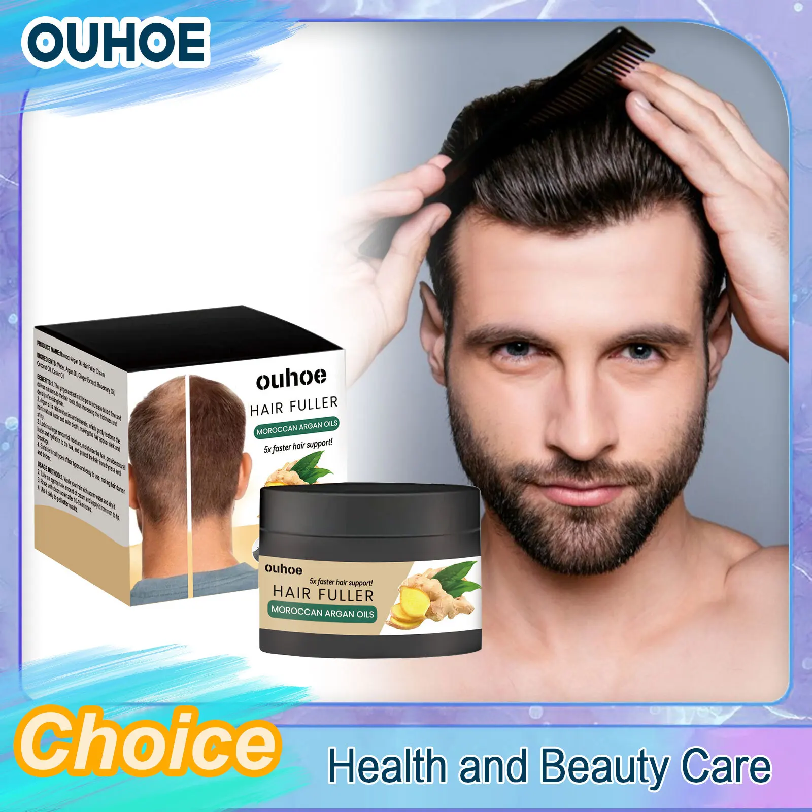 

Hair Growth Cream Anti Hair Loss Baldness Scalp Treatment Prevent Dry Thinning Nourishing Repairing Men Hair Strengthening Cream