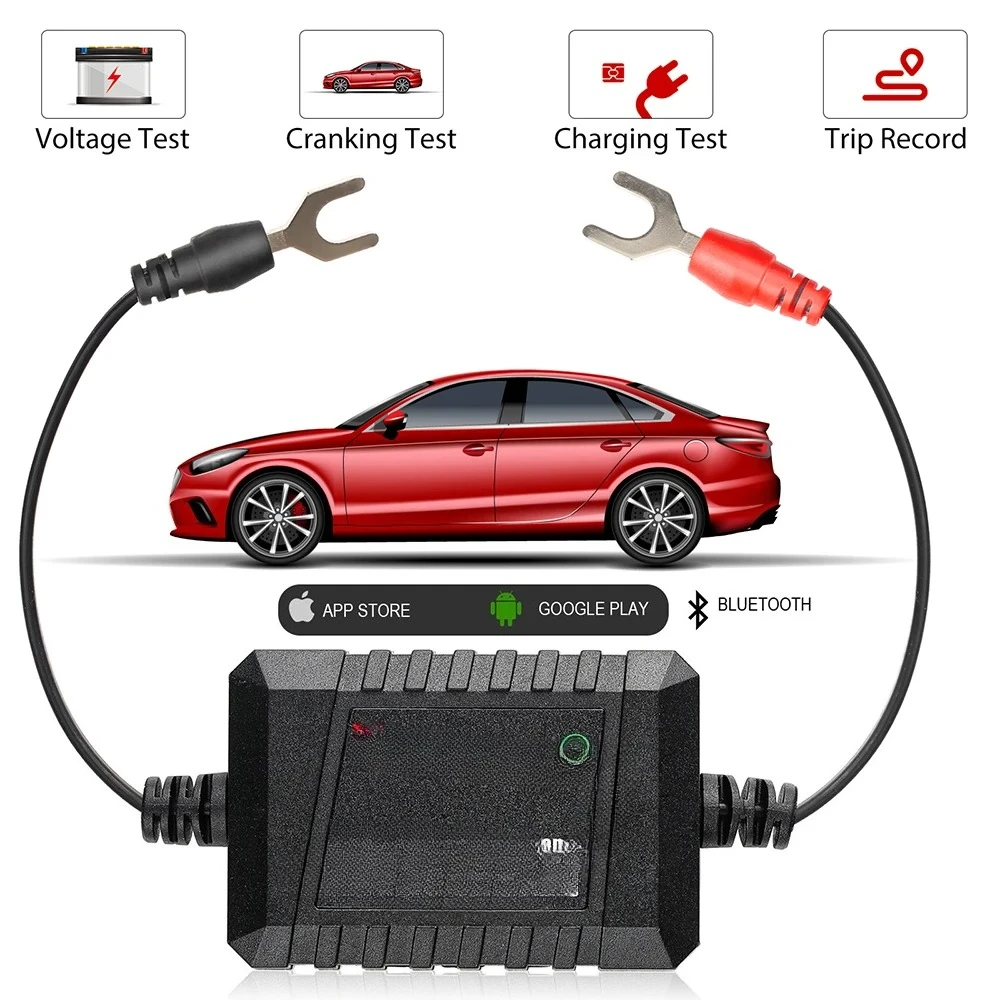 BA100 Car Battery Tester 12V Monitor Bluetooth 4.0 Battery Assistant Auto Analyzer Tester for Android/IOS