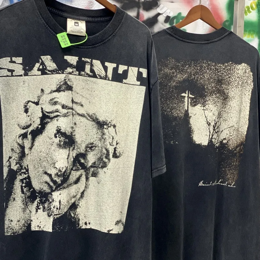 

Men Women Heavy Fabric Unisex Top Tees T-shirt 2025ss SAINT T Shirt