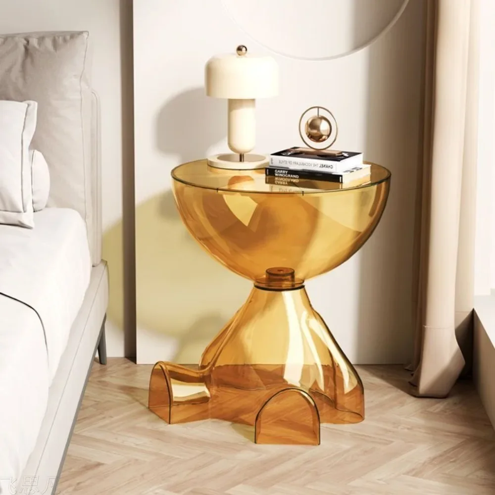 

Minimalist Movable Sofa Side Coffee Table Small Living Room Small Spaces Bedroom Creative Tea Table Innovative Tatami End Table