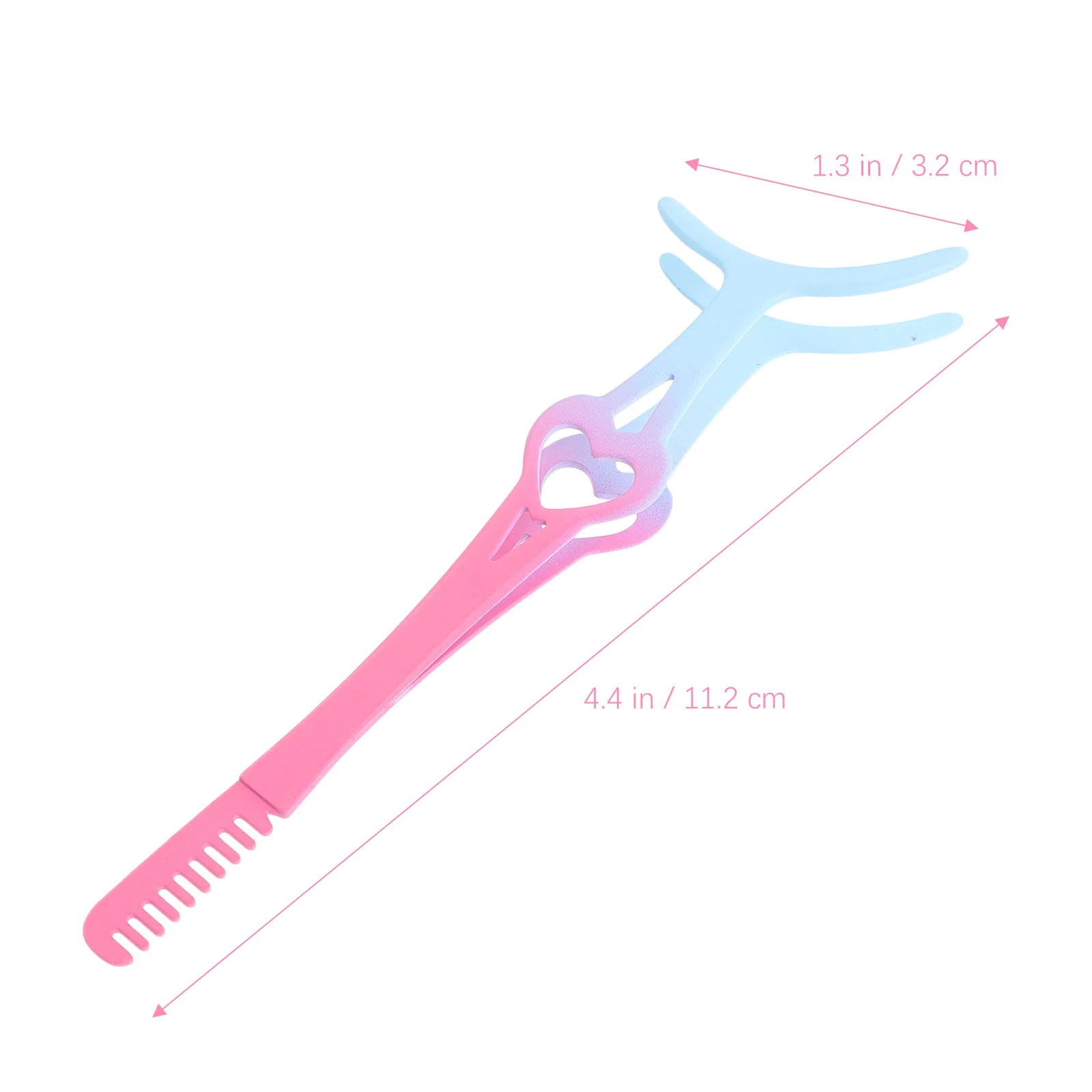 ملاقط تمديد الرموش مع مشط معدني قوي أداة توزيع الرموش للنساء سهلة الإمساك وتصفيف الحواجب والجمال الاحترافي #3