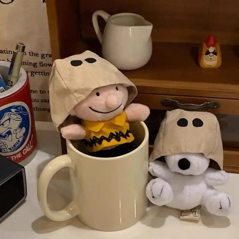 Kawali Snoopy Charlie Cartoon Plush Doll Pendant Keychain Couple Bag Accessories Creative Anime Kids Toys Birthday Gift For Girl