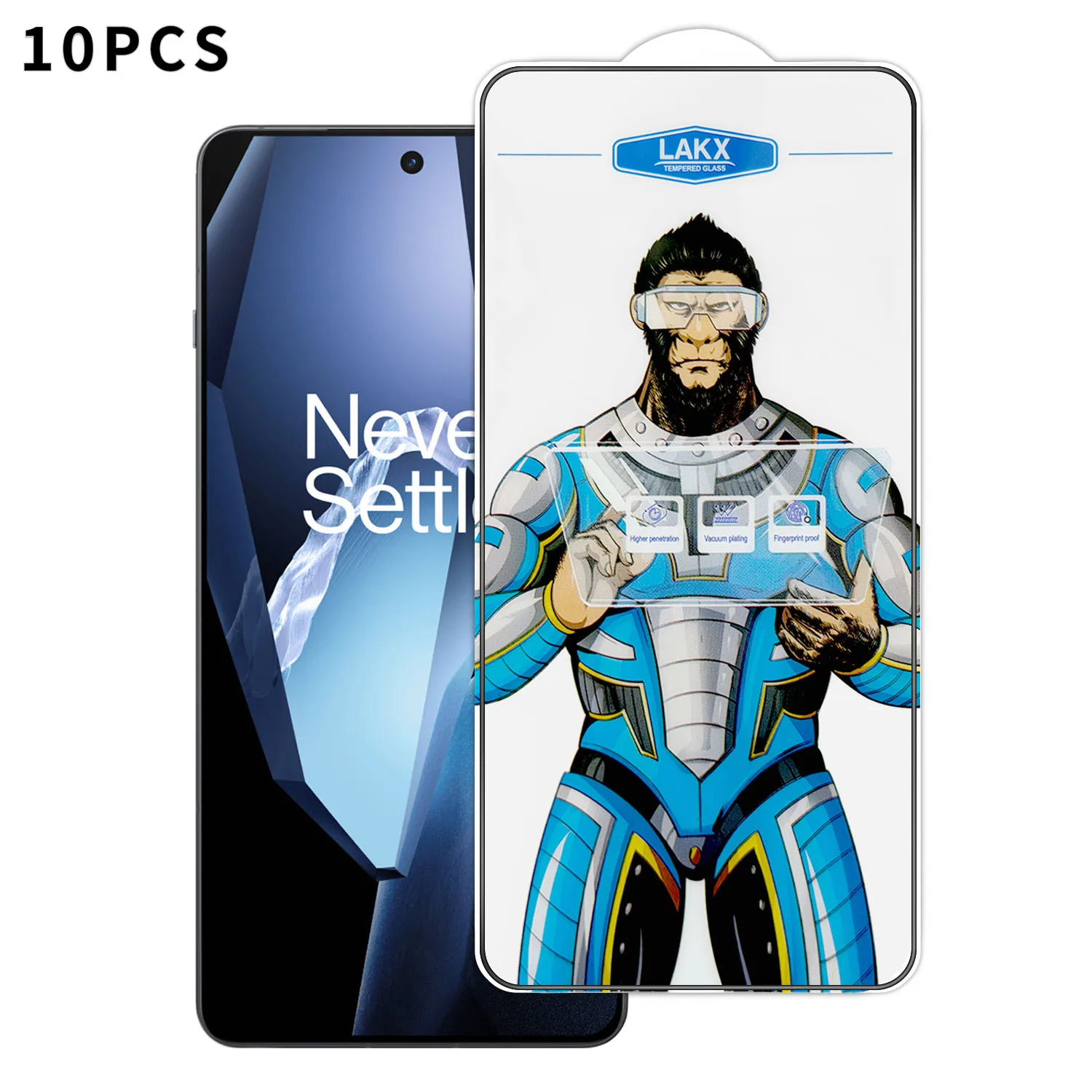

For OnePlus Ace 5 5G 10Pcs High Definition Tempered Glass Anti-fingerprint Anti-static Electroplating Full Screen Protector - Tr