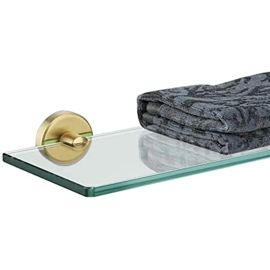 

Стеклянная полка для ванной из закаленного стекла, 2x5, с креплением на стену из нержавеющей стали 304, TGS0L-BG