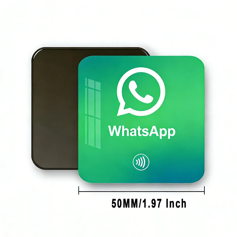 

Умная NFC-карта-магнит для холодильника: маркетинговые продукты и подарки из акрила для WhatsApp, Google Review, Instagram