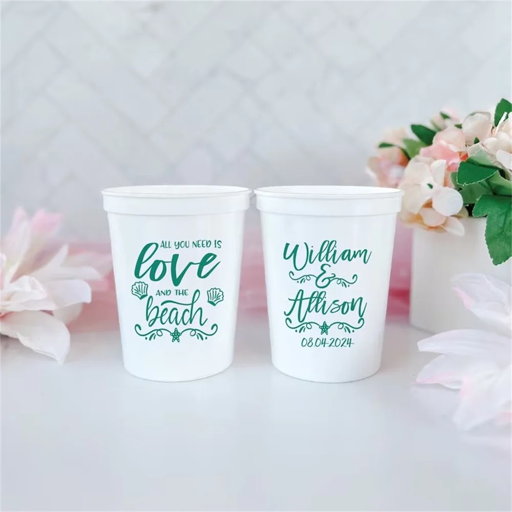 

Wedding Favor Cups, Wedding Cups, Plastic Cups, Stadium Cups, Personalized Cups, Custom Stadium Cups, Wedding Favors, Monogram C