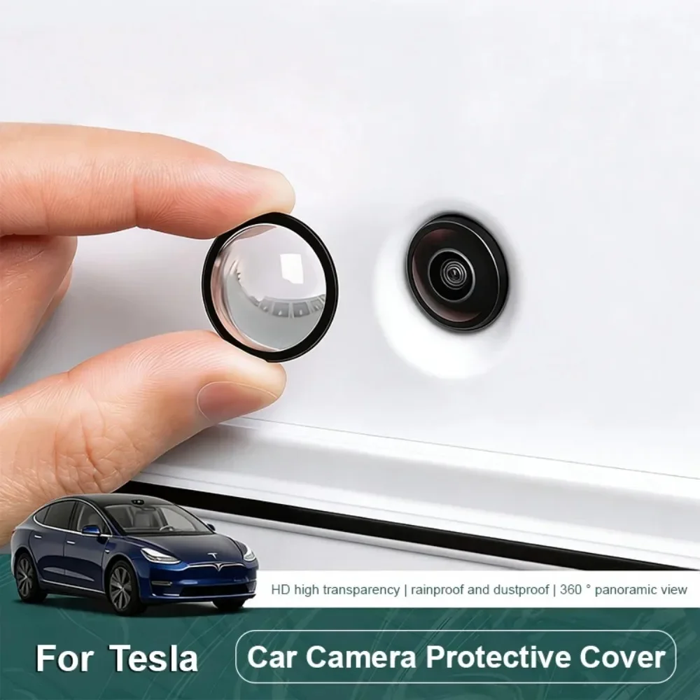 Car Camera Protective Cover Reverse Image Lens Sticker For Tesla Model 3 Model Y Model S X Cybertruck Juguete SpaceX