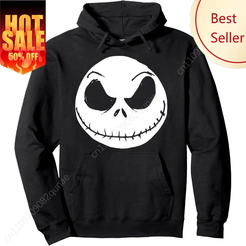 

Disney The Nightmare Before Christmas Jack Skellington Face Pullover Hoodie