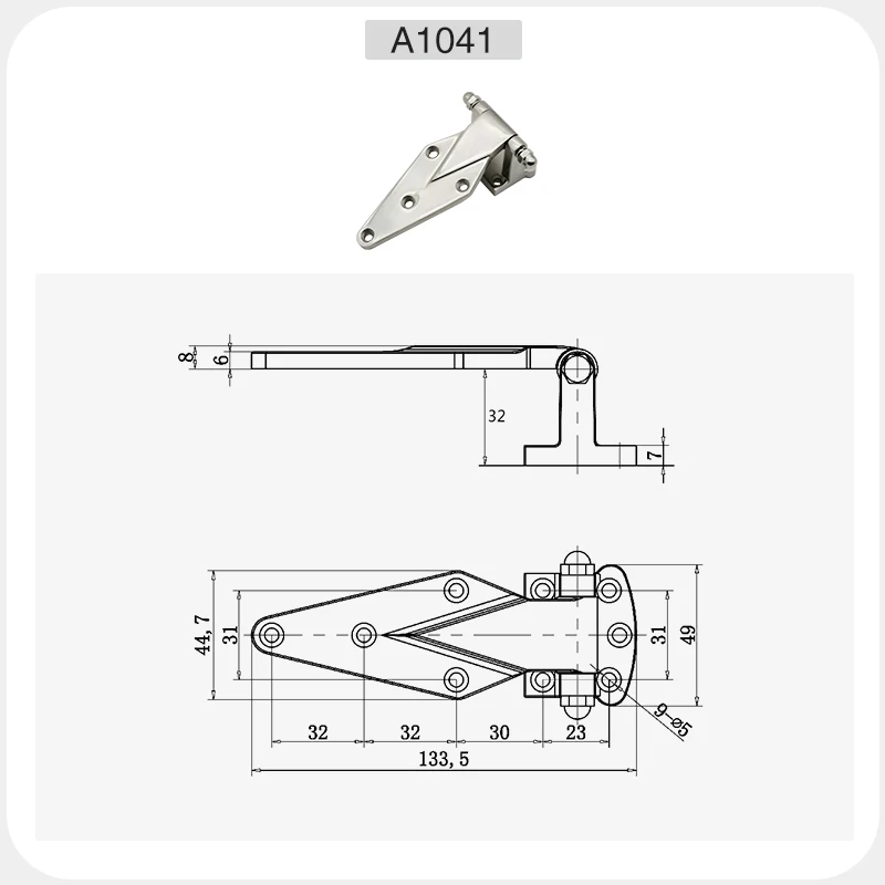 Heavy-duty Hinge 304 Stainless Steel Oven Drying Freezer Hinge Automotive Industry Hardware Hinges  Handle rotation hinge