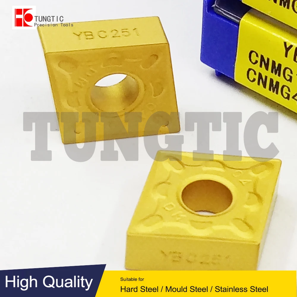 CNMG120404-DM YBC251 YBM251 CNMG431-DM General Turning Inserts Carbide Cutter Tool Carbide and Cermey Positive-Medium Machining